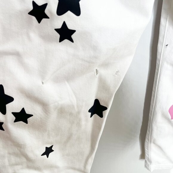 Custom Handmade Hello Kitty Theme Bling White Denim Jeans High Waist Size 29 - Picture 10 of 13